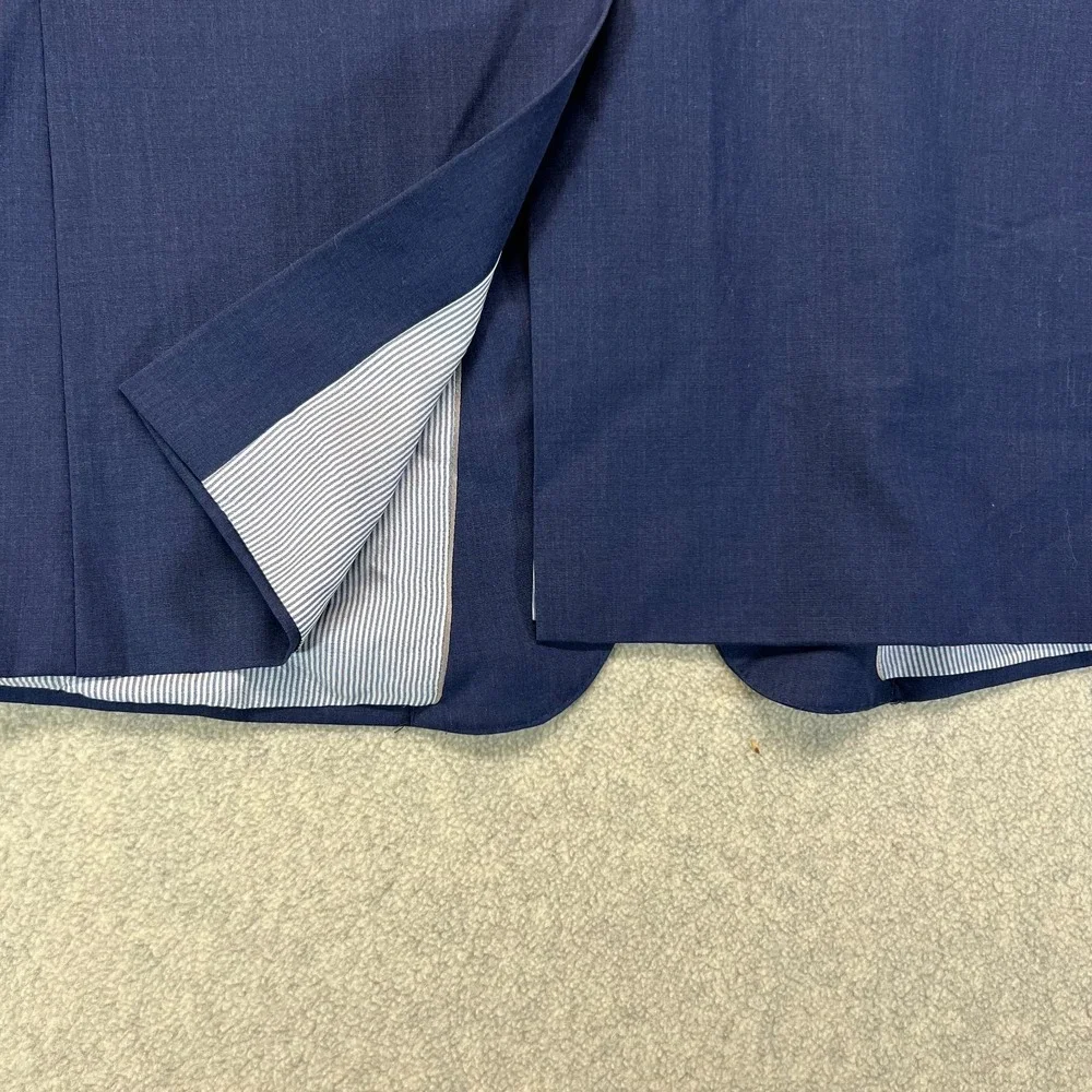 Brooks Brothers Mens Two Button Sports Coat Blue Single‎ Breasted Regent Fit 48L